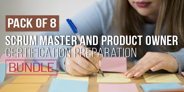 $/€/£55 Pack of 8 - Scrum Master and Product Owner Certification Preparation Bundle